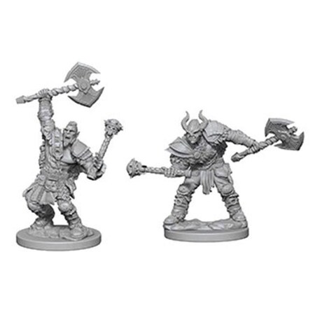 Wizkids WizKids WZK72613 Pathfinder Battles Deep Cuts Unpainted Half-Orc Male Barbarian Miniature WZK72613